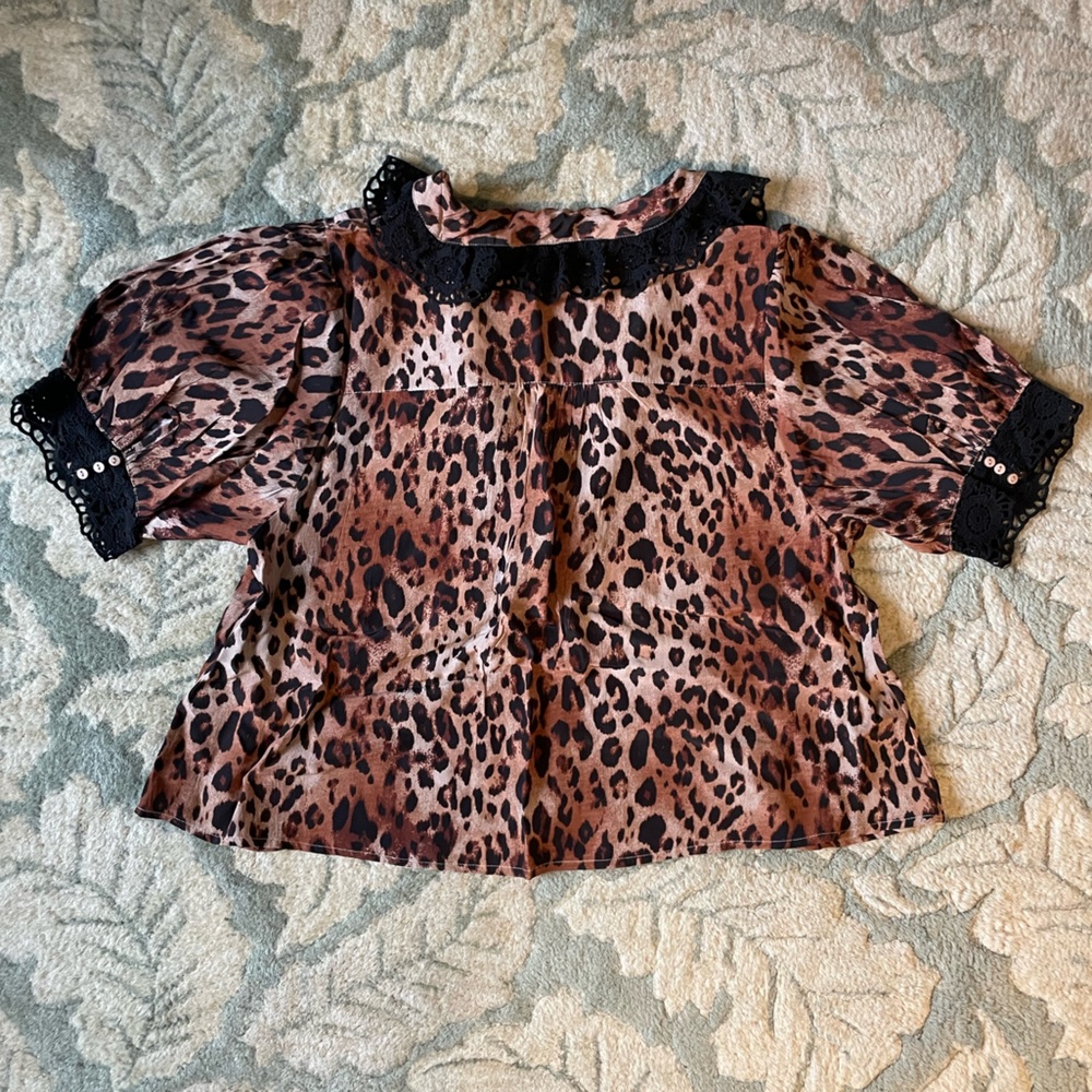 Free People My Love Printed Blouse in Leopard - Picture 10 of 14